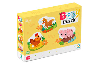 Пазл "Baby Puzzle" 3в1 "День на фермі" 300394 DoDo