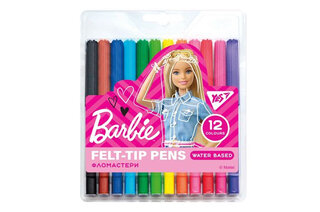 Фломастери YES 12 кольорів Barbie