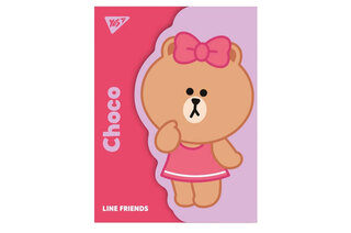 Папка-органайзер YES А4 з фігурним клапаном на липучці "Line Friends. Choco"