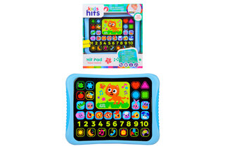 Планшет Kids Hits KH01/002 "Перші знання" на батарейки, українська та англійська мови навчання, цифри, кольори, фігури, тварини,р-р 23,8*17*2 см, коробка 25*27*4 см
